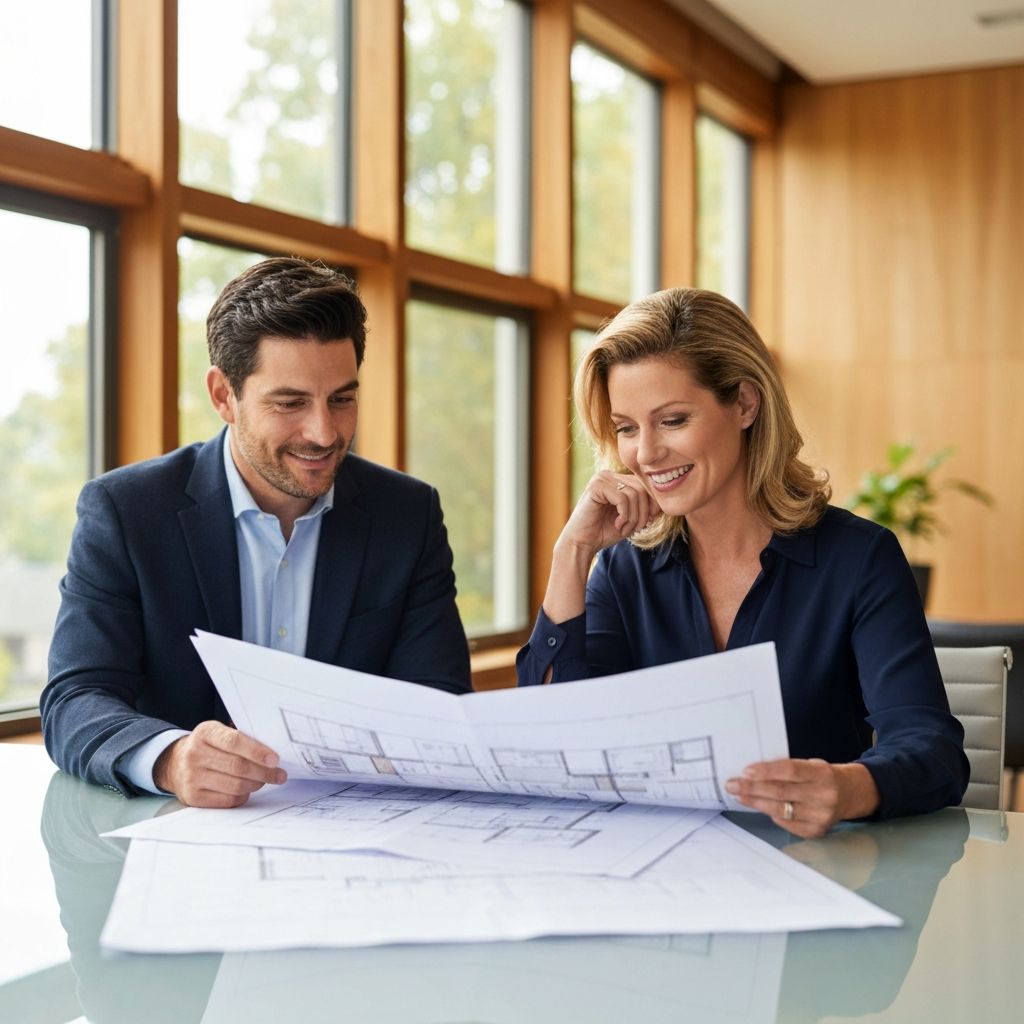 Architects reviewing remodel plans